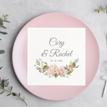 ピンクかわいらしローズブーケ結婚ス紙