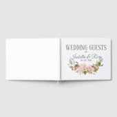 ピンクかわいらしローズブーケ結婚ーズ ゲストブック (全面)