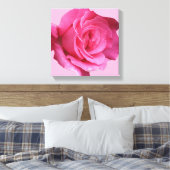 ピンクかわいらしローズモダン模倣フローラ素晴らし芸術 キャンバスプリント (インサイチュ (寝室))