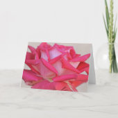 ピンクかわいらしローズ写真アートノートカード カード (正面)