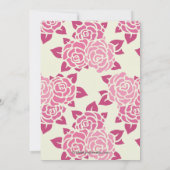 ピンクかわいらしローズ春ベビーシャワー招待状 招待状 (裏面)