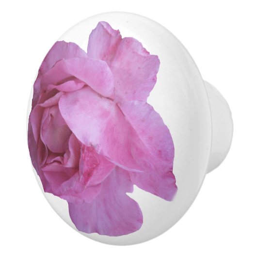 ピンクかわいらしローズ美しい陶芸フローラ素晴らし芸術 セラミックノブ (右)