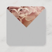 ピンクかわいらしローズ花びら両面カスタム型 スクエア名刺 (裏面)