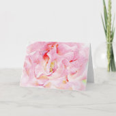 ピンクかわいらしローズ花びら抽象芸術アートノートカード カード (正面)