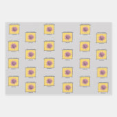 ピンクかわいらしローズ、ハッピーバースデーパーソナライズされた、 ラッピングペーパーシート (正面3)