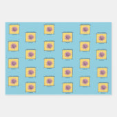 ピンクかわいらしローズ、ハッピーバースデーパーソナライズされた、 ラッピングペーパーシート (正面2)