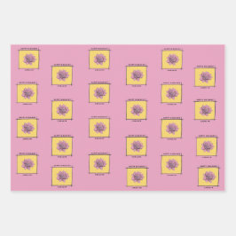 ピンクかわいらしローズ、ハッピーバースデーパーソナライズされた、 ラッピングペーパーシート