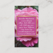 ピンクかわいらしローズAI生成 名刺 (裏面)