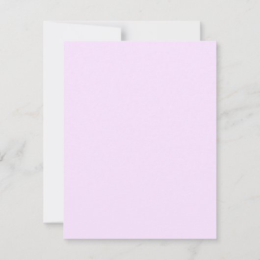 ピンクかわいらしローズRSVP返信カード 出欠カード (裏面)