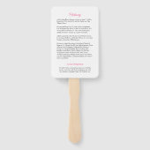 ピンクかわいらしローゼメモリアルハンドファン ハンドファン (裏面)