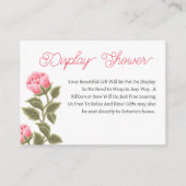 ピンクかわいらしワイルドバラディスプレイシャワー エンクロージャーカード (正面)