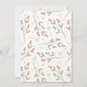 ピンクかわいらしワイルドフラワーズリタイアメントディナー 招待状 (裏面)