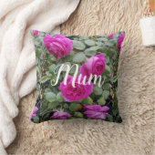 ピンクかわいらしヴィンテージバラフラワー誕生日ムーム クッション (ブランケット)