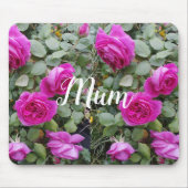 ピンクかわいらしヴィンテージバラフラワー誕生日ムーム マウスパッド (正面)
