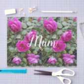 ピンクかわいらしヴィンテージバラフラワー誕生日ムーム 薄葉紙 (クラフト)