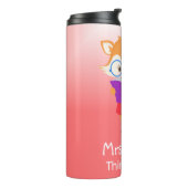 ピンクかわいらし先生の贈り物とキツネ タンブラー (回転左)