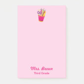 ピンクかわいらし先生スクールのポストイットノート ポストイット (正面)