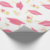 ピンクかわいらし大学院 ラッピングペーパー (角)