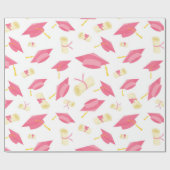 ピンクかわいらし大学院 ラッピングペーパー (フラット)