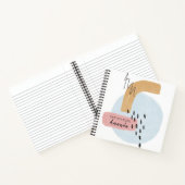 ピンクかわいらし抽象芸術水彩書道名 ノートブック (内部)