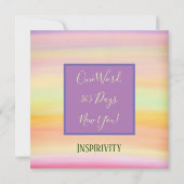 ピンクかわいらし改善フローラ勇気付けられる サンキューカード (裏面)