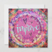 ピンクかわいらし改善フローラ勇気付けられる サンキューカード (正面)