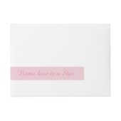 ピンクかわいらし星のカスタムラベル ラップアラウンド宛名ラベル (正面)