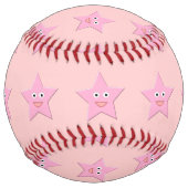 ピンクかわいらし星ソフトボール ソフトボール (裏面)