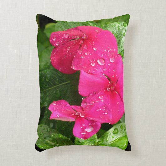 ピンクかわいらし春の花のマクロ写真 アクセントクッション (正面(垂直))
