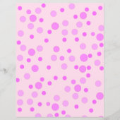 ピンクかわいらし水玉模様、ライトピンクのスクラップブック紙 (正面)