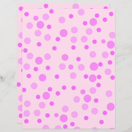 ピンクかわいらし水玉模様、ライトピンクのスクラップブック紙