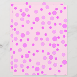 ピンクかわいらし水玉模様、ライトピンクのスクラップブック紙