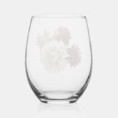 ピンクかわいらし淡い色のとメイクのイチゴ ステムなしワイングラス (裏面)