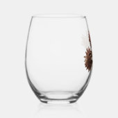 ピンクかわいらし淡い色のとメイクのイチゴ ステムなしワイングラス (右)