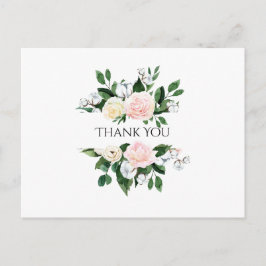 ピンクかわいらし牡丹ありがとう ポストカード