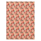 ピンクかわいらし牡丹ヴィンテージ花柄 テーブルクロス (正面)