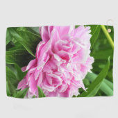 ピンクかわいらし牡丹 ゴルフタオル (横)