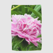 ピンクかわいらし牡丹 ゴルフタオル (正面)