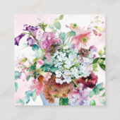 ピンクかわいらし素朴のフローラ庭園の結婚式詳細 エンクロージャーカード (裏面)