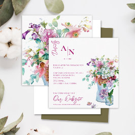 ピンクかわいらし素朴のフローラ庭園の結婚式詳細 エンクロージャーカード