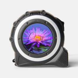 ピンクかわいらし紫色の睡蓮の巻尺 メジャー