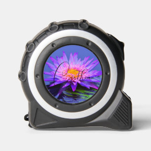 ピンクかわいらし紫色の睡蓮の巻尺 メジャー