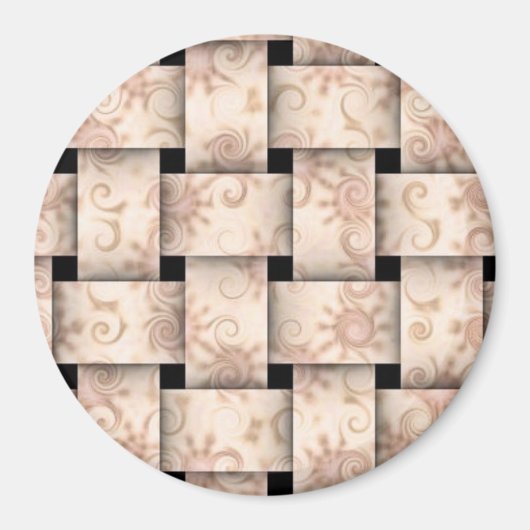 ピンクかわいらし織り磁石 マグネット (正面)