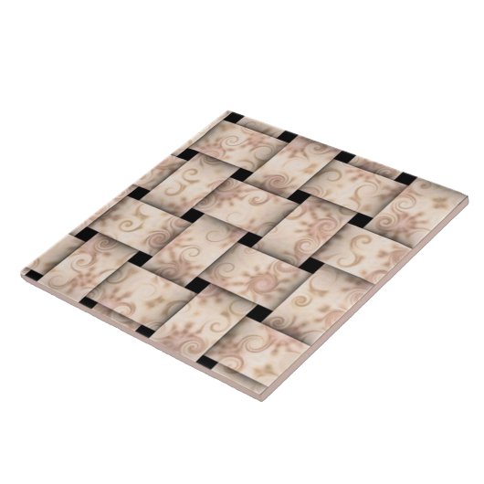 ピンクかわいらし織 タイル (側面)