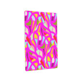 ピンクかわいらし色と虹色の模様 メタルプリント (3/4)