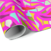 ピンクかわいらし色と虹色の模様 ラッピングペーパー (ロールコーナー)