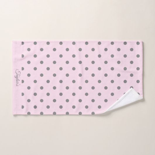 ピンクかわいらし色のグレースポット浴室用タオルセット バスタオルセット (ハンドタオル)