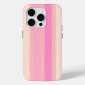 ピンクかわいらし色のストライプ Case-Mate iPhoneケース (裏面)