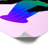 ピンクかわいらし色のパーソナライズされたチアリーダーのポスター ポスター (角)