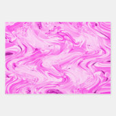 ピンクかわいらし色のホットピンク赤面ピンク ラッピングペーパーシート (正面)